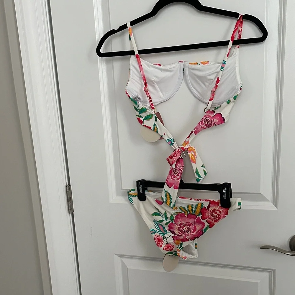 PQ Swim Floral Bikini Set - Pink and Green Mita - Picture 10 of 12